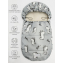 Конверт зимний меховой Amarobaby Snowy Baby, Динозавры / Серый, 85 см