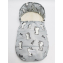 Конверт зимний меховой Amarobaby Snowy Baby, Динозавры / Серый, 85 см