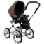 Детская коляска Roan Bass Next Classic 2.0 d14 3 в 1 с автокреслом Tutis Elo Lux EduSky Black BSNC/91/2 Mocha Mousse/Black/руч.Cappuccino