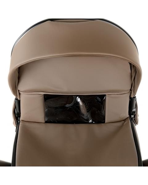 Детская коляска Roan Sol Vintage Leather 2.0 3 в 1 с автокреслом Tutis Elo Lux Edusky Black SL/11/L Camel/Black/руч.Тем.коричневый