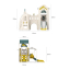 Игровой комплекс UNIX Kids Playhouse с горкой и качелями