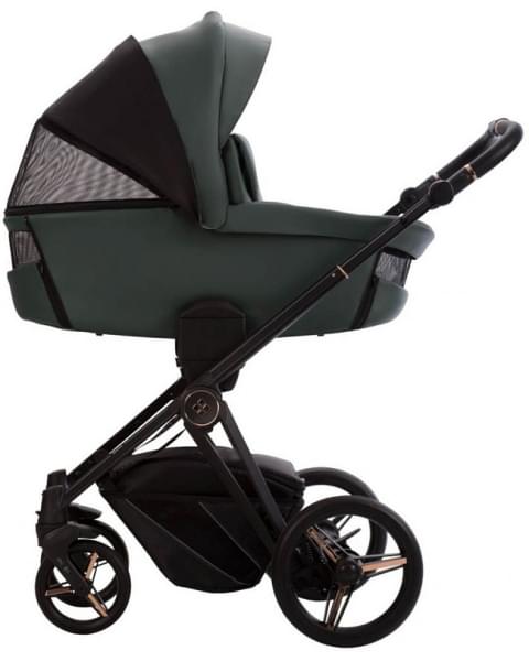 Детская коляска Bebetto Monti Pro 2 в 1 02 Stella т.зеленая кожа