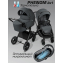 Коляска детская 2 в 1 с термолюлькой Amarobaby Phenom, графит