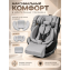Автокресло с опорной ногой Amarobaby Security, i-Size, для детей 40-150 см, серый