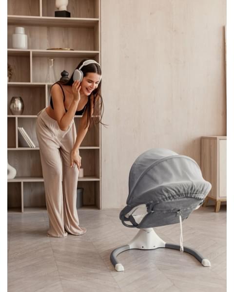 Электронные качели детские AMAROBABY LUCKY SWING, серый