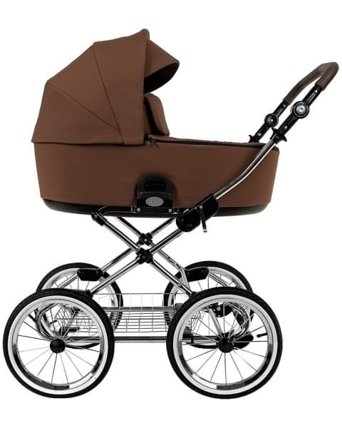 Детская коляска Roan Bass Next Classic 2.0 d14 3 в 1 с автокреслом Tutis Elo Lux EduSky Black BSNC/91/2 Mocha Mousse/Black/руч.Cappuccino