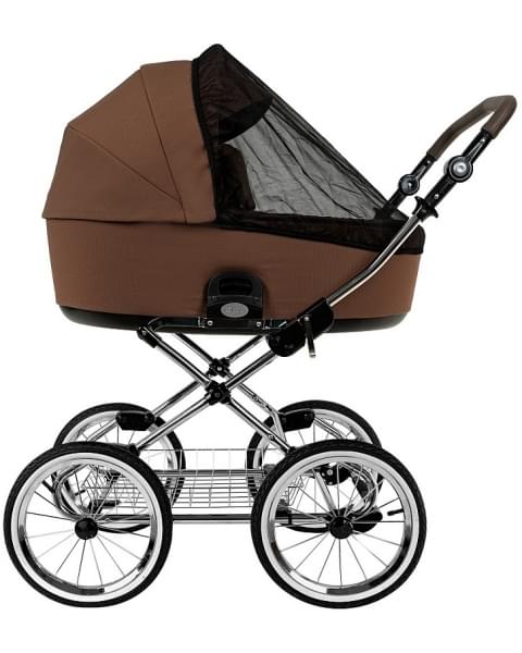 Детская коляска Roan Bass Next Classic 2.0 d14 3 в 1 с автокреслом Tutis Elo Lux EduSky Black BSNC/91/2 Mocha Mousse/Black/руч.Cappuccino