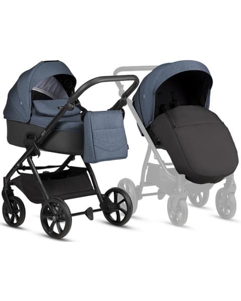 Детская коляска Tutis Leo 3 Plus 3 в 1 с автокреслом Elo Lux EduSky Black 1582288 Deep Blue