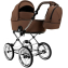 Детская коляска Roan Bass Next Classic 2.0 d14 3 в 1 с автокреслом Tutis Elo Lux EduSky Black BSNC/91/2 Mocha Mousse/Black/руч.Cappuccino