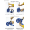 Детский самокат AmaroBaby Neostick трехколесный оранжевый