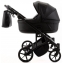 Детская коляска для двойни Adamex Leo Duo Deluxe 2 в 1 DUO-SA2 (ЧЕРНАЯ КОЖА)