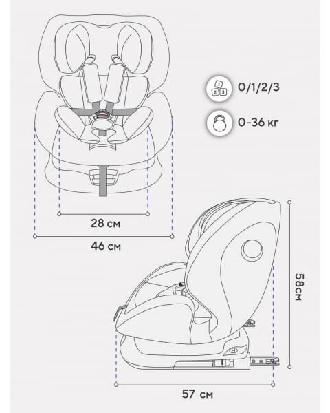 Автокресло Rant Nitro new isofix группа 0/1/2/3 (0-36 кг) Beige