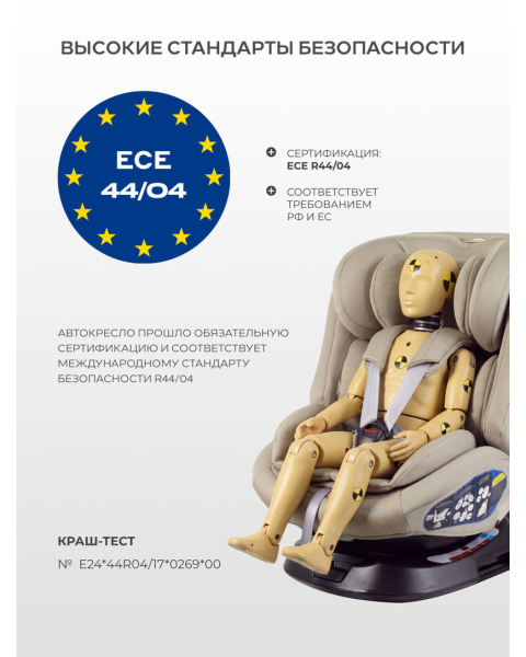 Автокресло Rant Nitro new isofix группа 0/1/2/3 (0-36 кг) Stone