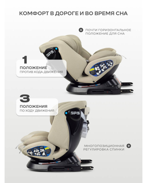 Автокресло Rant Nitro new isofix группа 0/1/2/3 (0-36 кг) Stone