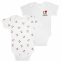 Комплект боди Amarobaby Love, короткий рукав, 2 шт. 62