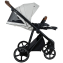 Детская коляска Roan Sol Vintage Leather 2.0 3 в 1 с автокреслом Tutis Elo Lux Edusky Black SL/12/L Island Stone /Black/ руч.Коричневый