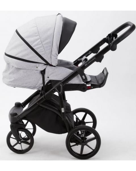 Детская коляска Adamex Bibione 3 в 1 BI-PS12 (СВ.СЕР.БЕРЕЗКА+ЧЕРН.КОЖА)