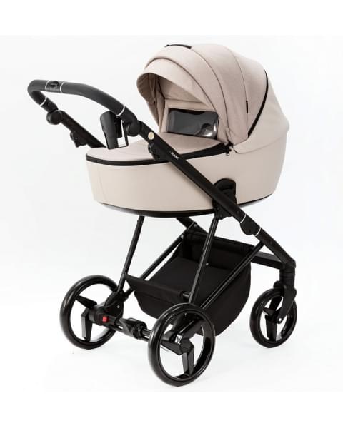 Детская коляска Adamex Blanc 2 в 1 BL-PS18 LUX (СВ. БЕЖ. + СВ. БЕЖ. КОЖА)