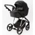 Детская коляска Adamex Blanc Special Edition 3 в 1 BL-PS700 (ЧЁРН.ТК+ЧЁРН.КОЖА+ХРОМ РАМА)