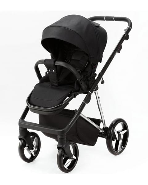 Детская коляска Adamex Blanc Special Edition 3 в 1 BL-PS700 (ЧЁРН.ТК+ЧЁРН.КОЖА+ХРОМ РАМА)