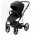 Детская коляска Adamex Blanc Special Edition 3 в 1 BL-PS700 (ЧЁРН.ТК+ЧЁРН.КОЖА+ХРОМ РАМА)