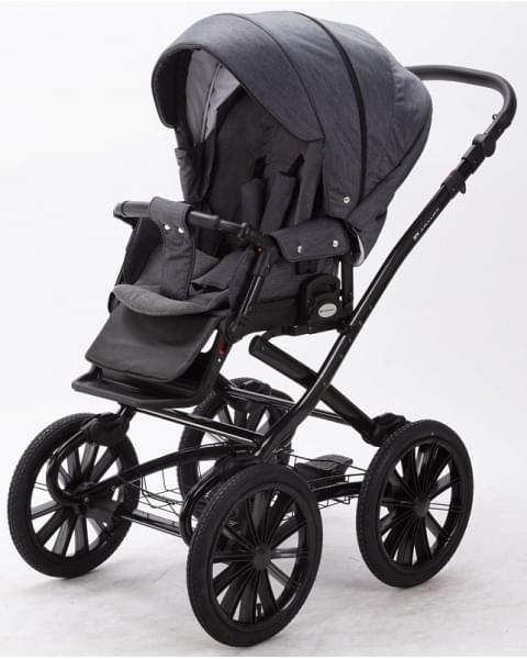 Детская коляска Adamex Chantal Retro 3 в 1 C201 (графит)