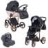 Детская коляска Adamex Chantal Star Collection 3 в 1 STAR101 черный+розовый