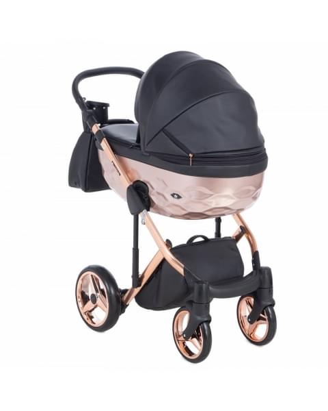 Детская коляска Adamex Chantal Star Collection 3 в 1 STAR101 черный+розовый