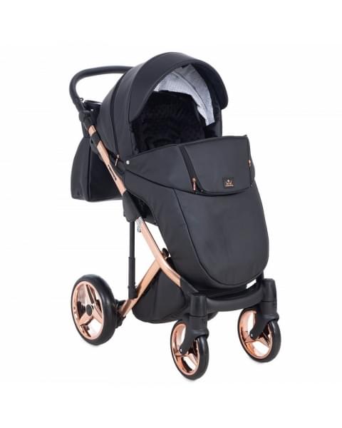 Детская коляска Adamex Chantal Star Collection 3 в 1 STAR101 черный+розовый