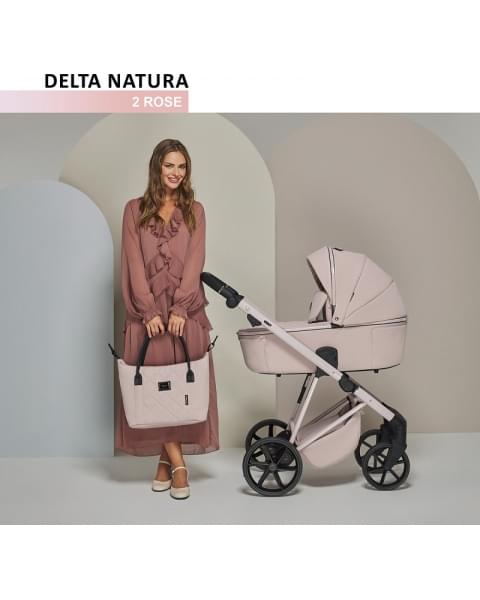 Детская коляска Adamex Delta Natura 2 в 1 DN-2-ROSE