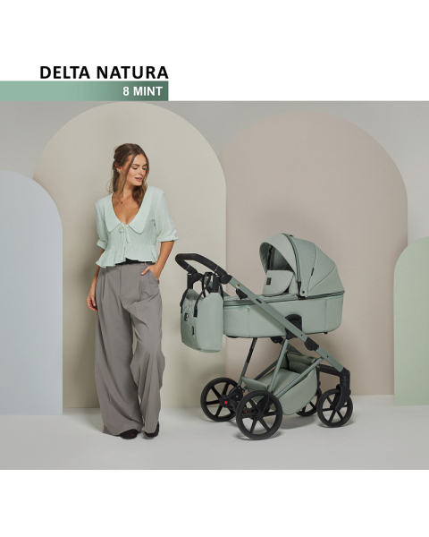 Детская коляска Adamex Delta Natura 3 в 1 DN-8-MINT (МЯТА)