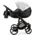 Детская коляска Adamex Lanti Deluxe 2 в 1 LN-SD01 (БЕЛ.КОЖА + ЧЕРН. КОЖА)