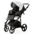 Детская коляска Adamex Lanti Deluxe 2 в 1 LN-SD01 (БЕЛ.КОЖА + ЧЕРН. КОЖА)