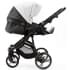 Детская коляска Adamex Lanti Deluxe 2 в 1 LN-SD01 (БЕЛ.КОЖА + ЧЕРН. КОЖА)