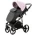 Детская коляска Adamex Lanti Deluxe 2 в 1 LN-SD101 (РОЗОВ.ЗЕФИР КОЖА + ЧЕРН.КОЖА)