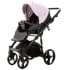 Детская коляска Adamex Lanti Deluxe 2 в 1 LN-SD101 (РОЗОВ.ЗЕФИР КОЖА + ЧЕРН.КОЖА)