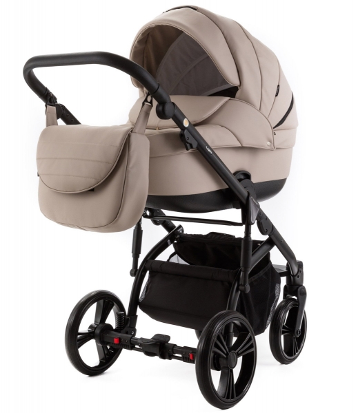 Детская коляска Adamex Lanti Deluxe 3 в 1 LN-SA7 (СВ.БЕЖ.КОЖА)