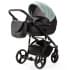 Детская коляска Adamex Lanti Deluxe 3 в 1 LN-SD103 (СЕРО-ЗЕЛЕН.КОЖА + ЧЕРН. КОЖА)