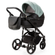 Детская коляска Adamex Lanti Deluxe 3 в 1 LN-SD103 (СЕРО-ЗЕЛЕН.КОЖА + ЧЕРН. КОЖА)