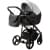 Детская коляска Adamex Lanti Deluxe 3 в 1 LN-SD107 (СВ.СЕР.КОЖА + ЧЕРН. КОЖА)