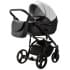 Детская коляска Adamex Lanti Deluxe 3 в 1 LN-SD107 (СВ.СЕР.КОЖА + ЧЕРН. КОЖА)