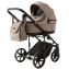 Детская коляска Adamex Locco Light Deluxe 3 в 1 LL-SA09 (Т.БЕЖЕВАЯ КОЖА)