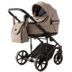 Детская коляска Adamex Locco Light Deluxe 3 в 1 LL-SA09 (Т.БЕЖЕВАЯ КОЖА)