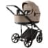 Детская коляска Adamex Locco Light Deluxe 3 в 1 LL-SA09 (Т.БЕЖЕВАЯ КОЖА)