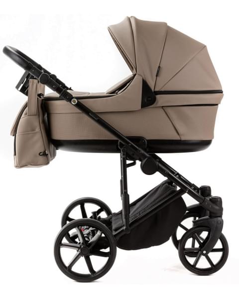 Детская коляска Adamex Locco Light Deluxe 3 в 1 LL-SA09 (Т.БЕЖЕВАЯ КОЖА)