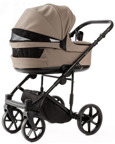 Детская коляска Adamex Locco Light Deluxe 3 в 1 LL-SA09 (Т.БЕЖЕВАЯ КОЖА)