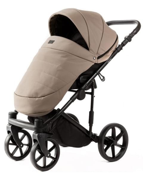 Детская коляска Adamex Locco Light Deluxe 3 в 1 LL-SA09 (Т.БЕЖЕВАЯ КОЖА)