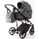 Детская коляска Adamex Locco Light Deluxe 3 в 1 LL-SA32 (СЕРАЯ КОЖА)