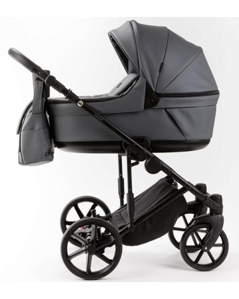 Детская коляска Adamex Locco Light Deluxe 3 в 1 LL-SA32 (СЕРАЯ КОЖА)