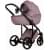 Детская коляска Adamex Luciano Deluxe 3 в 1 Q115-С (СИРЕНЬ ПУДРА 100% КОЖА+ЧЕРНАЯ РАМА)